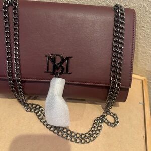 Burgundy Chain Shoulder Bag